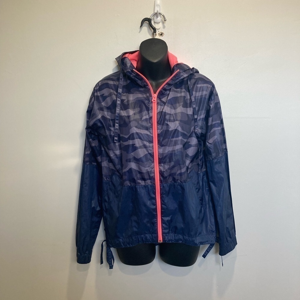 American Eagle Outfitters Blue Camo Wind Jacket